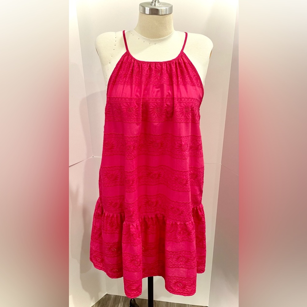 ASOS Pink Broderie Sundress, Size 10 - Picture 1 of 6